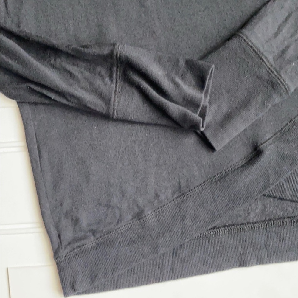 Athleta Criss Cross My Heart Pullover Lightweight Sweatshirt Black Size Small - Picture 7 of 7